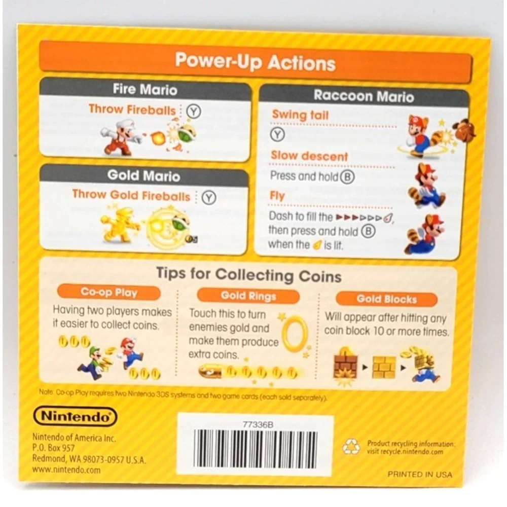 New Super‎ Mario Bros 2 Action Guide Nintendo 3DS 3 DS Instruction Manual Only